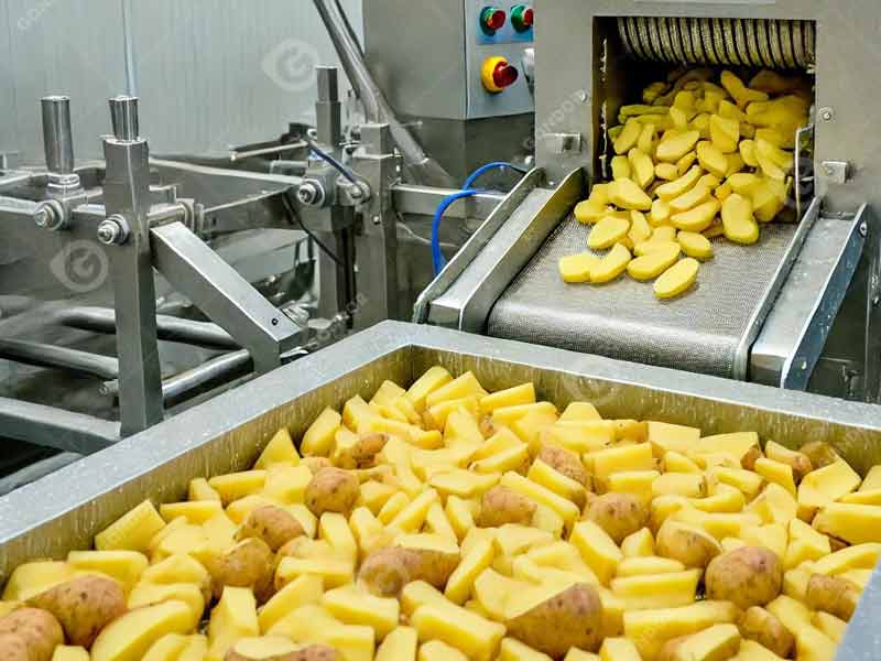 Potato chips production line with high yield