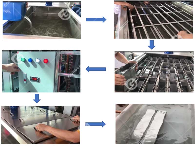 commercial ice block machine workflow