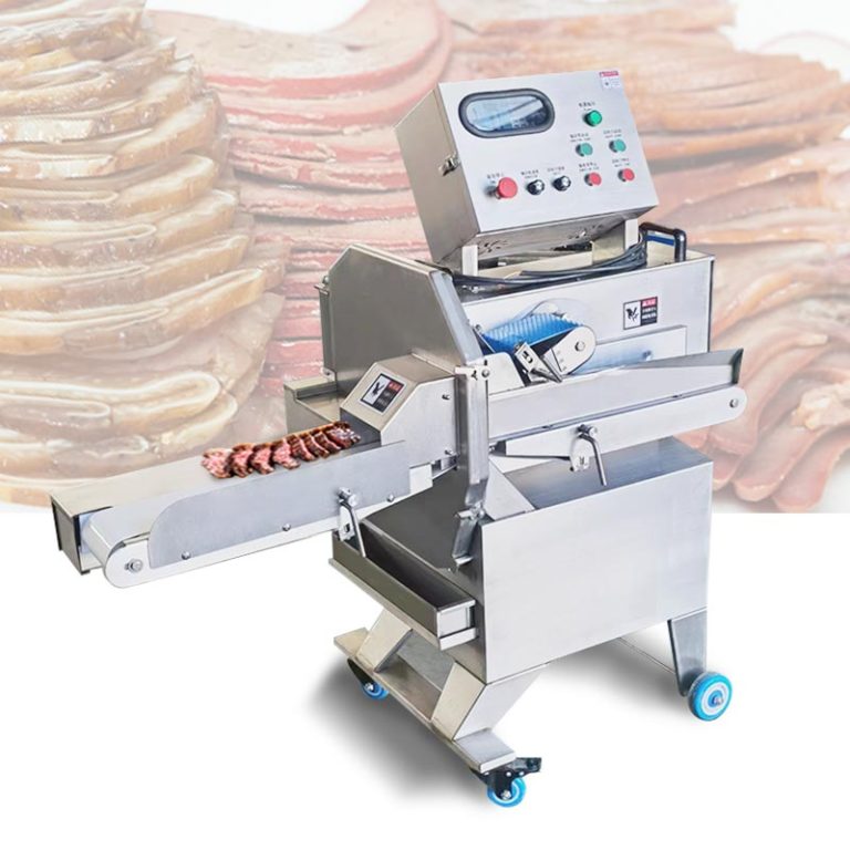 Automatic cooked meat slicing cutter machine for processing