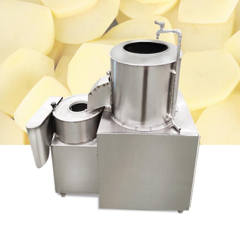 Automatic potato peeling and slicing machine for vegetables