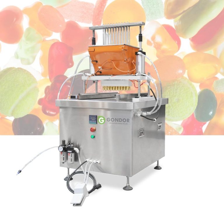 Vertical candy depositor machine for precise candy production