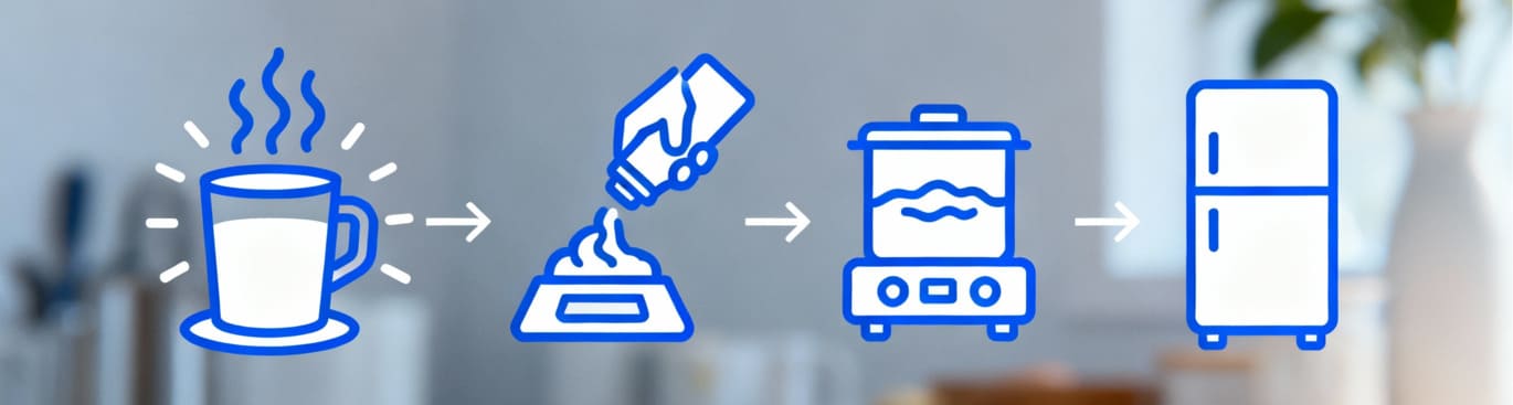 Principio de funcionamiento de la máquina comercial para hacer yogur