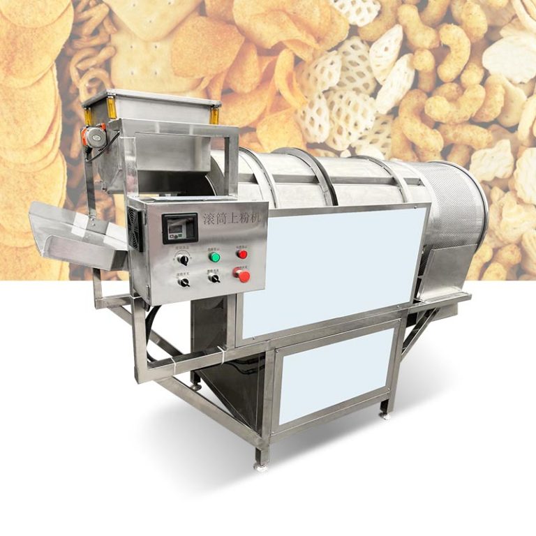 Potato chip seasoning drum machine for industrial use