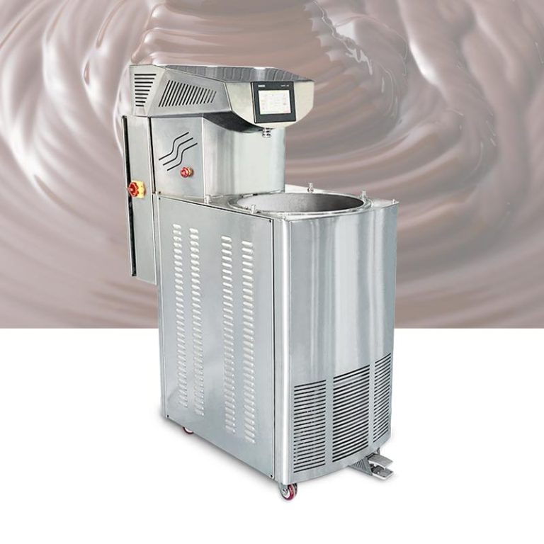 High-capacity automatic chocolate tempering machine for professional chocolatiers