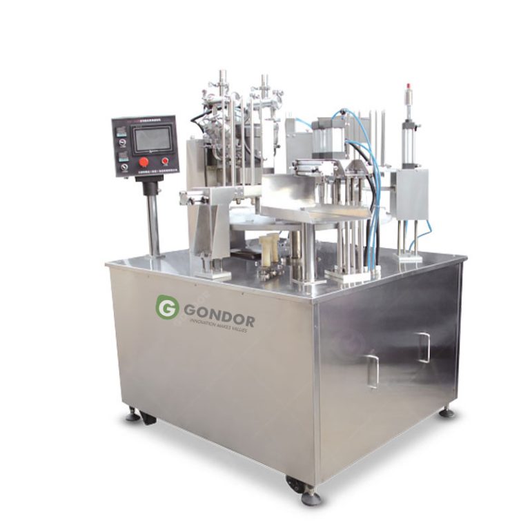 Automatic ice cream cone filling machine