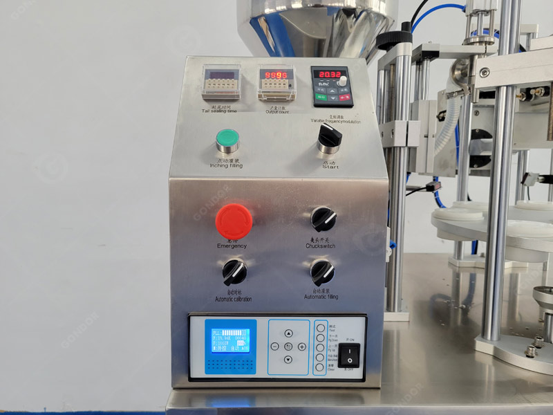 automatic tube filling and sealing machine control panel