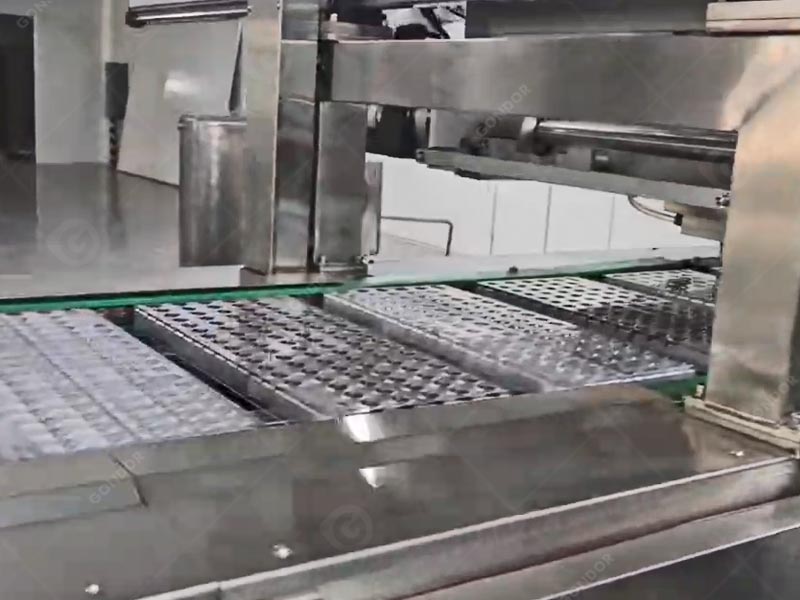 Chocolate production line with advanced monitoring systems