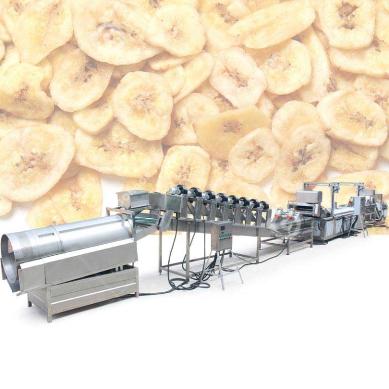 Automated banana chips production line with PLC control system