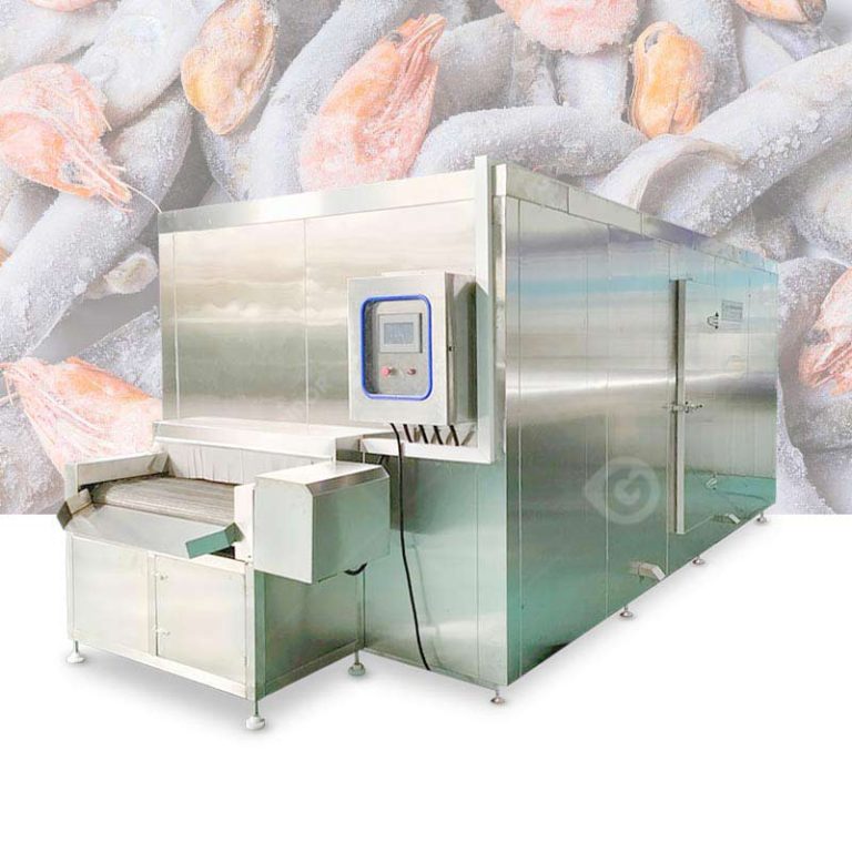 Tunnel freezer for the frozen food industry's mass production