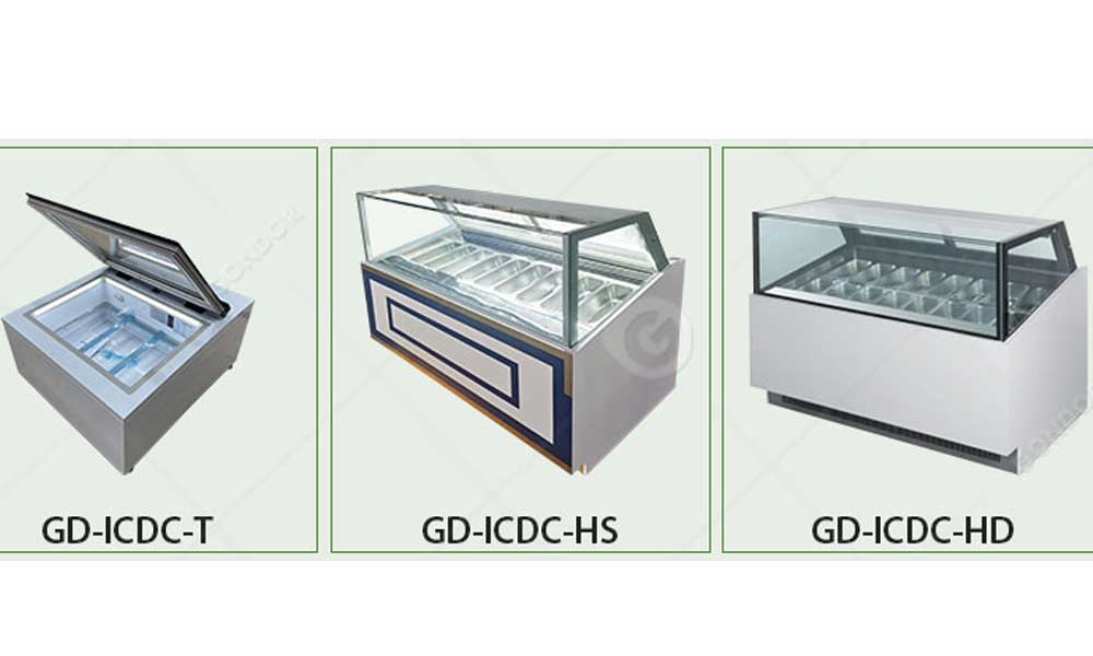 Commercial ice cream cabinet freezer for high-volume sales