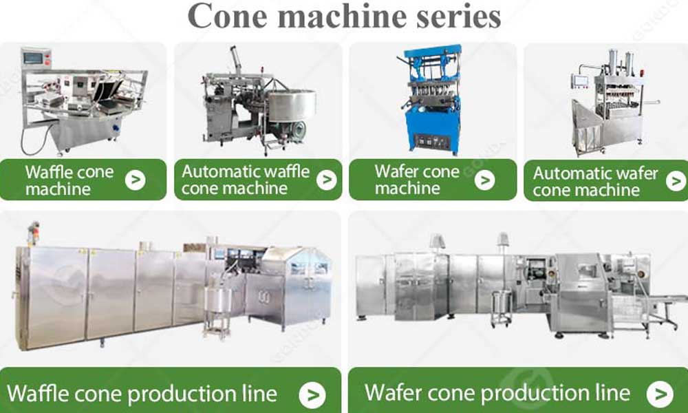 Versatile automatic ice cream cone making machine capable of making different cone types