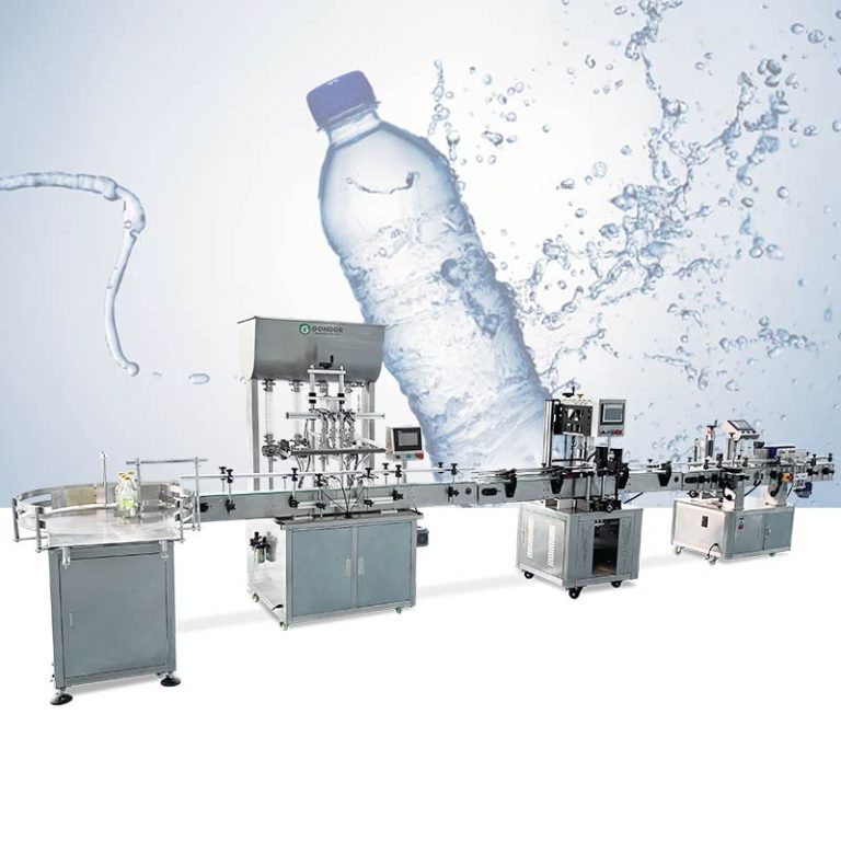 Automatic liquid filling line with precision dosing system