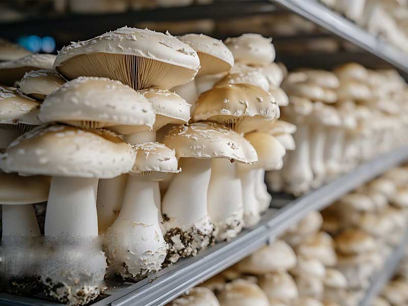 Insulated hydroponic container farm for mushrooms in Canada’s cold weather