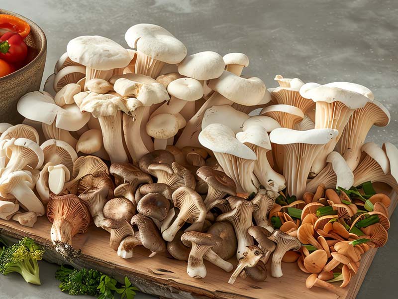 Organic container mushroom growing methods without chemicals