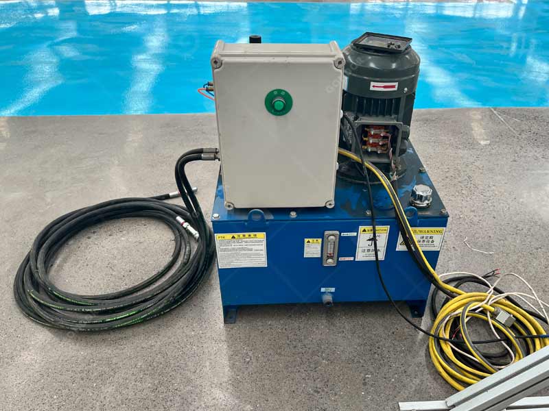 Commercial pig head hydraulic shear for slaughterhouse use