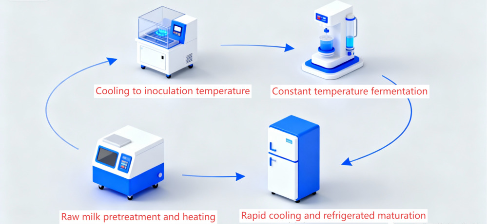 How does a yogurt maker turn milk into yogurt