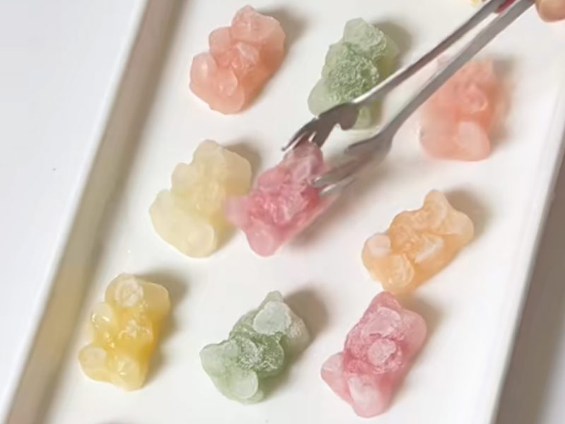 Frozen gummy bears icy chewy snack recipe