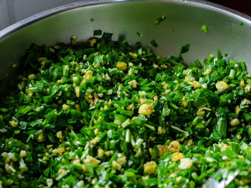 Leek and Egg Filling