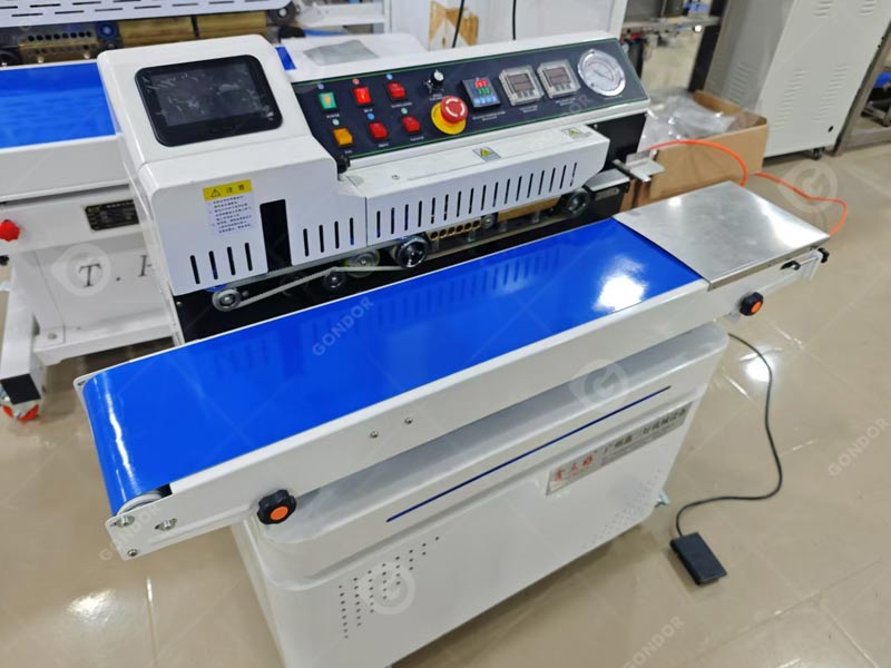 Automatic Continuous Sealing Machine High Speed Plastic Bag Band Sealer For Factory