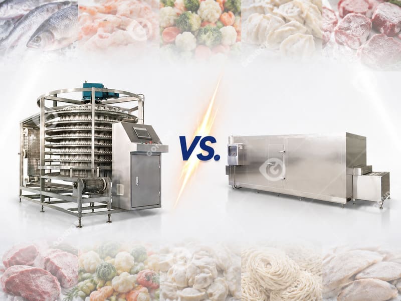 spiral freezer vs. tunnel quick freezer
